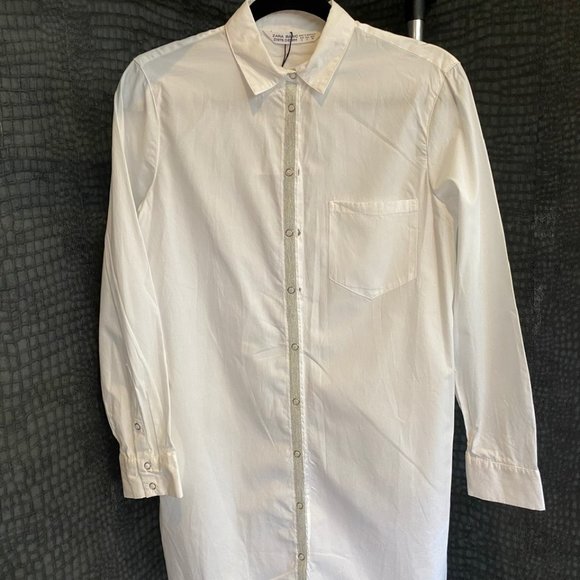White Shirt dress with pockets - Picture 1 of 2